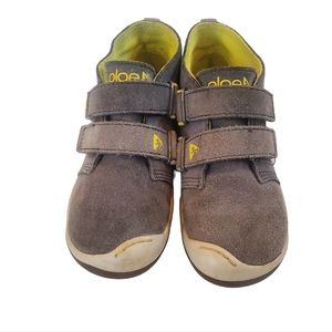 Plae Gray and Yellow Lou High Top Suede Sneaker Shoes 12.5